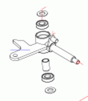 New Front L or R Axle For A Heartway Royale Aviator PF7 HW002 Scooter