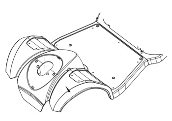 New Front Shroud For An Excel Roadster DX8 Deluxe Mobility Scooter