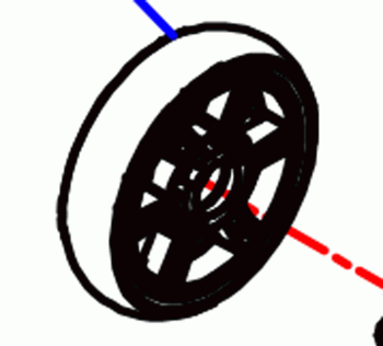 New Front Wheel For A Heartway HW009 Folding Twin Scooter