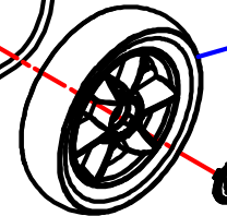 New LH Rear Wheel For A Heartway HW009 Folding Twin Mobility Scooter