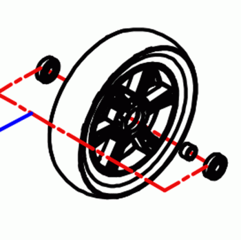 New RH Rear Wheel For A Heartway HW009 Folding Twin Mobility Scooter