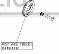 New Front Wheel - Plastic Rim - Drive Prism Phoenix 4-Wheel Scooter