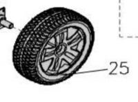 New Rear LH Solid Wheel For A Drive Envoy 6 Ventura Mobility Scooter